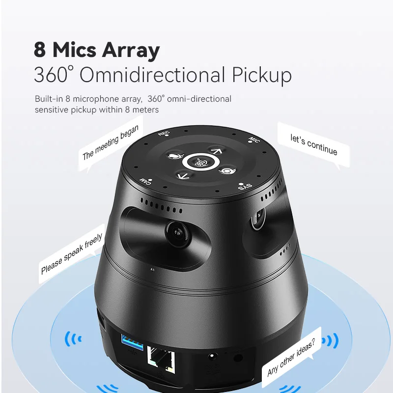 Anywii Smart Meeting Room Camera 360 Video Conferencing System with  Automatic Camera Auto Track Video Conference Camera