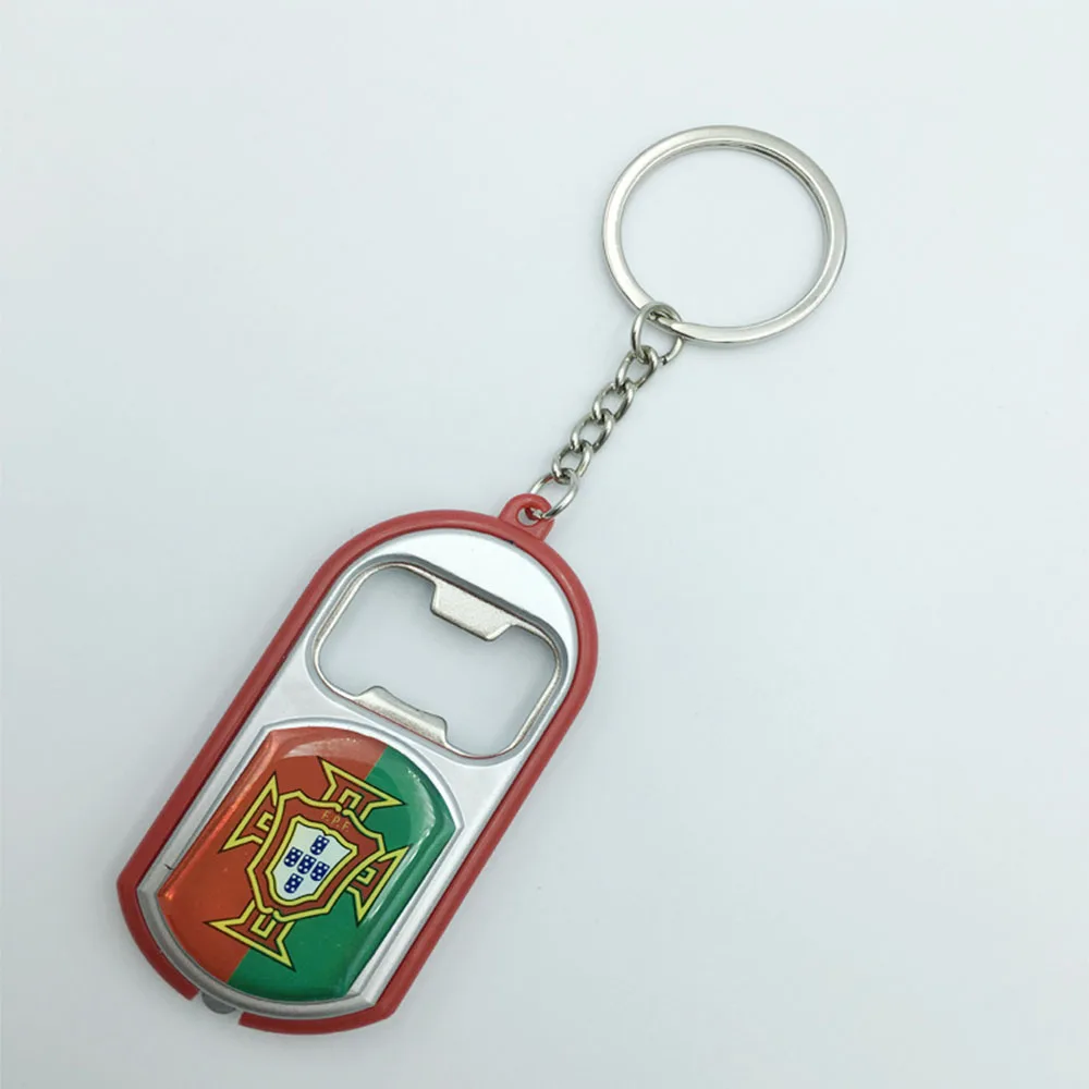 2026 Football World Zinc Alloy Portable Flags Design Bottle Opener Minimalist Creative Keychain Bottle Opener