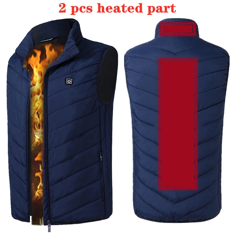 Free Delivery Black Usb 5V Smart Electric Cotton Men Women Heated Vest Jacket