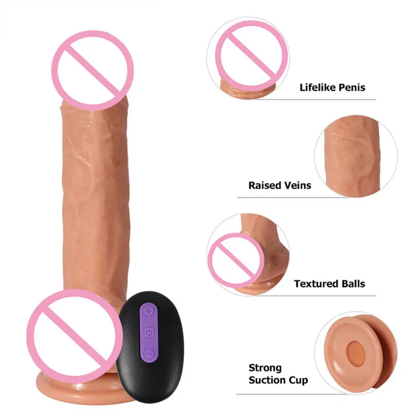 di alta qualità del pene giocattoli del sesso di controllo remoto di gomma  artificiale del pene dildo vibratore per le donne