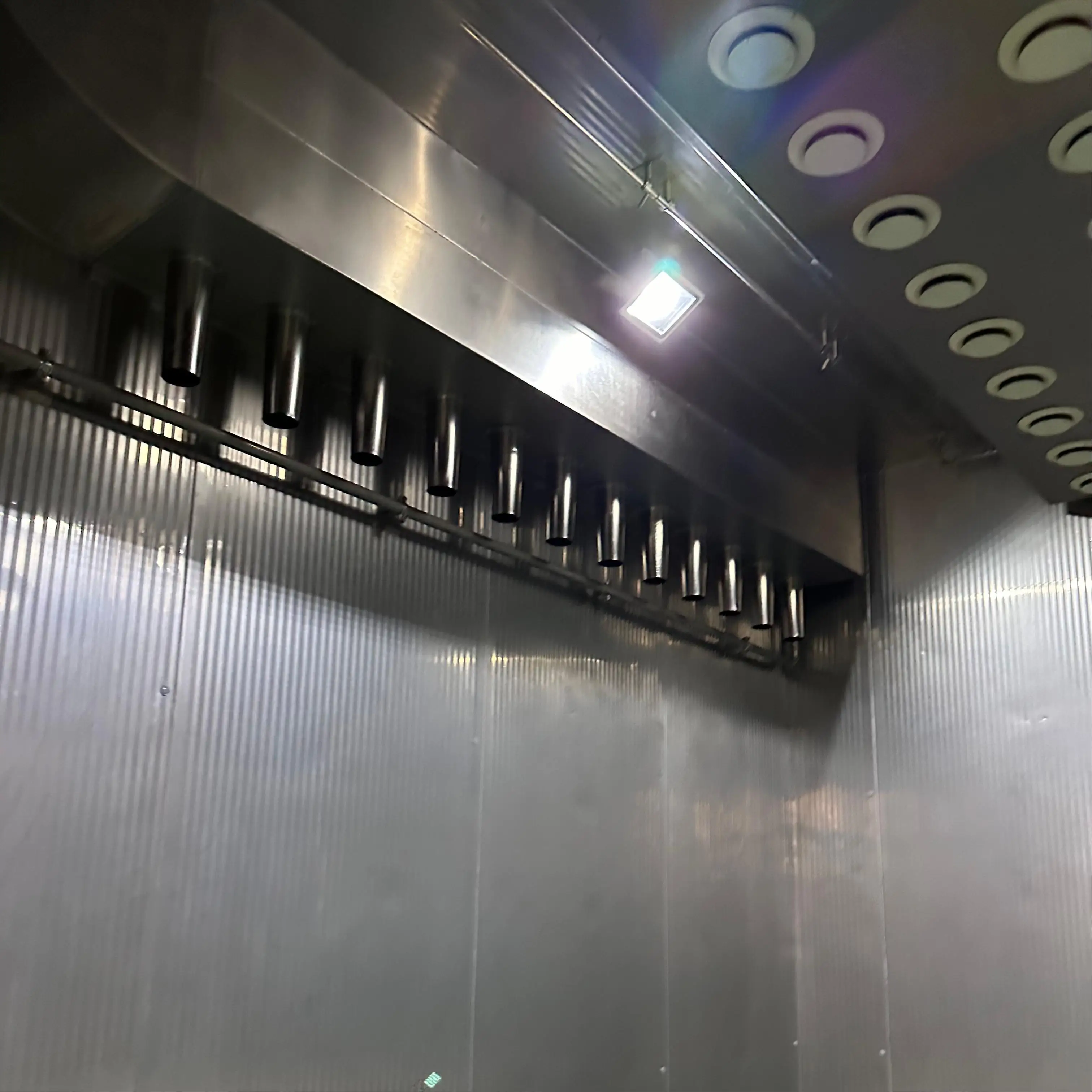 Frozen meat thawing chamber with efficient low temperature and high humidity control system