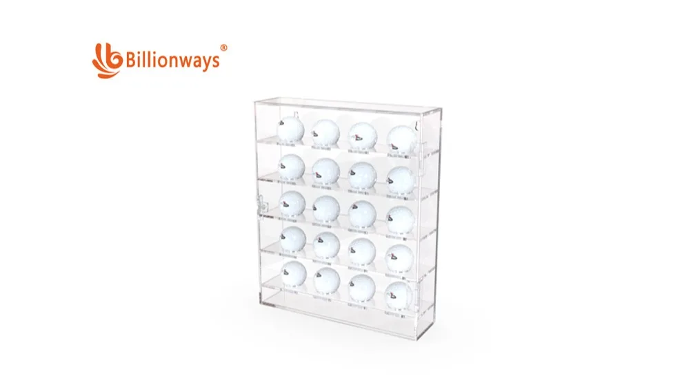 Customized Acrylic Clear Golf Ball Display Case Golf Ball Holder