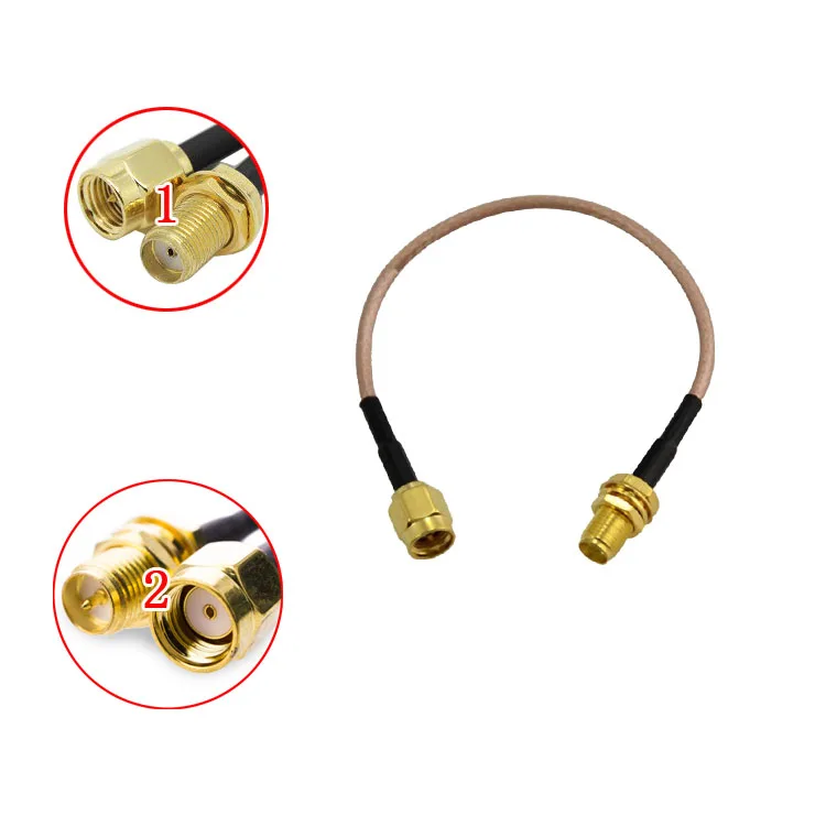 Manufacture high performance SMA Male to SMA Male Right Angle Connector jumper cable RG316