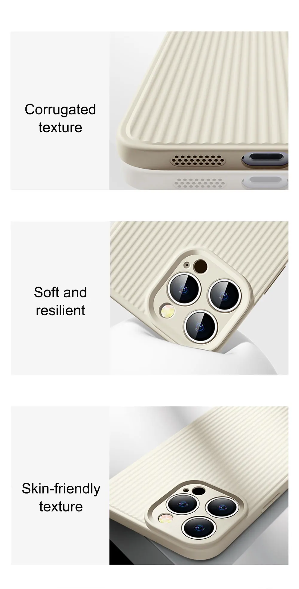 Liquid Silicone Case For Iphone 15 14 13 12 11 Xr Xs Max Pro Plus Corrugated Pattern Simple Cases Anti Fall Phone Sjk440 Laudtec manufacture