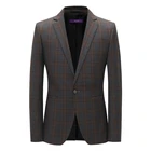 Coats Hot Selling Cheap Custom Men's Suits 2021 Coats Blazer Blazers Brown Plaid
