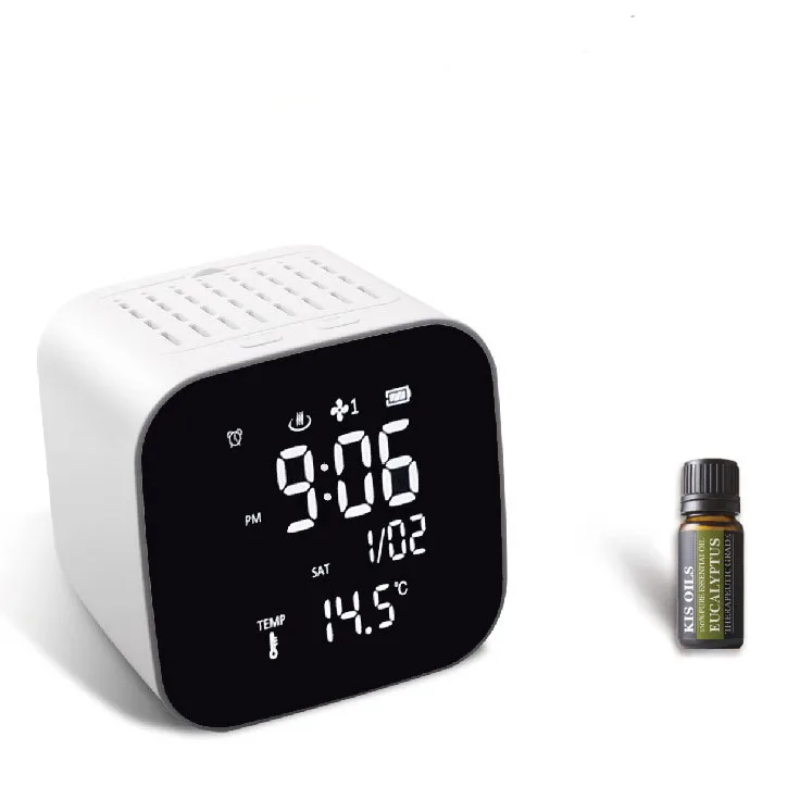 Mini Smart Car Clock Digital Display Table Alarm Clock Essential Oil Diffuser Wake up Light Alarm Clock