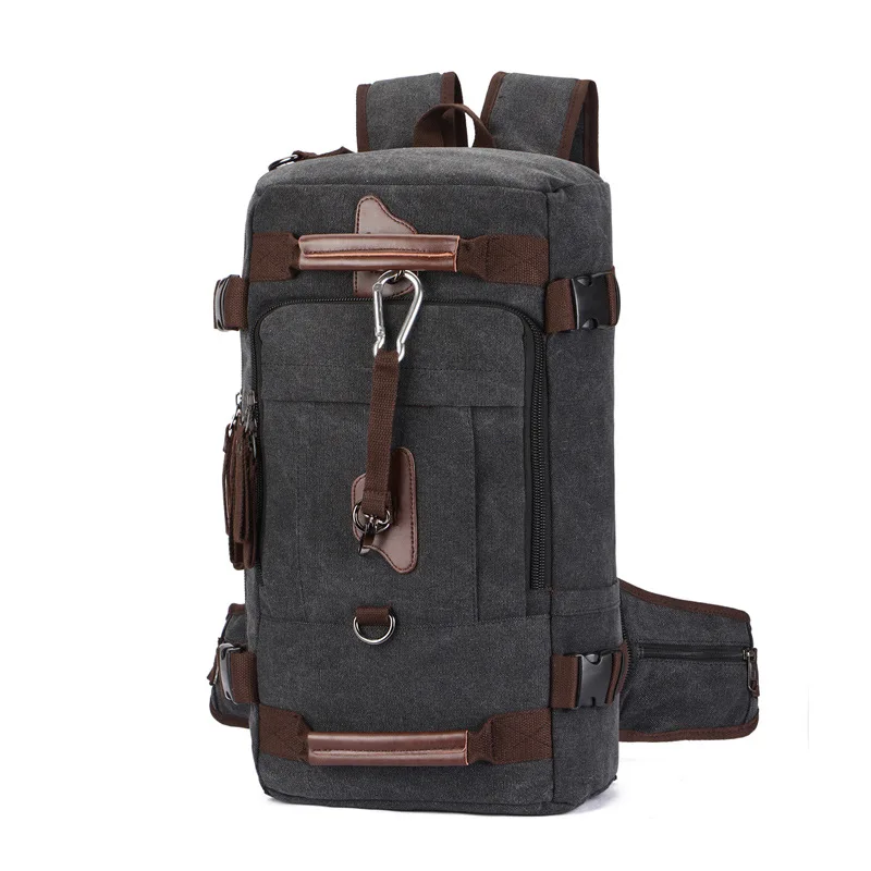 wholesale multifunctional travel messenger handbag canvas large capacity backpack