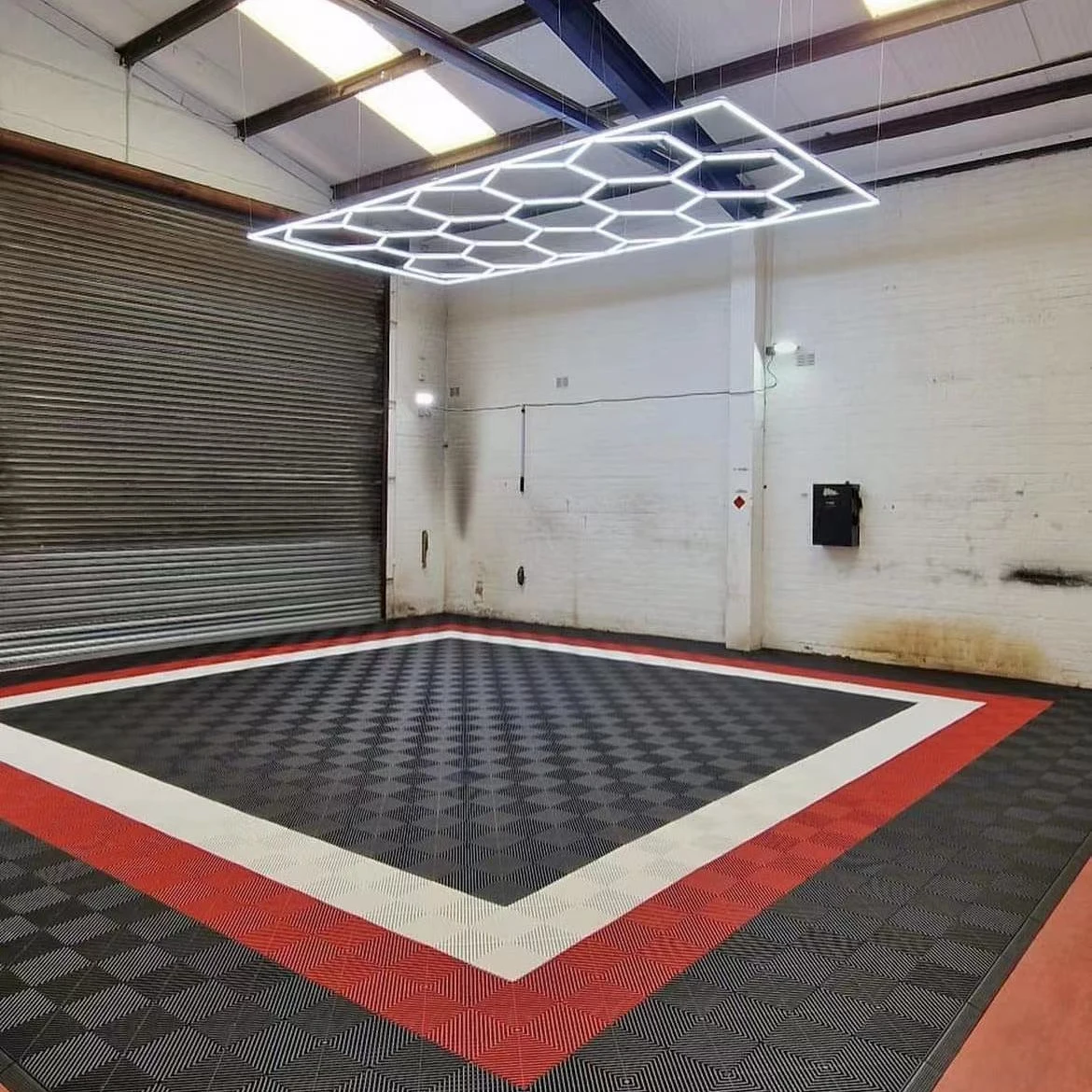 Customized LED Hexagonal Light Garage Hexagon Lighting Car Detailing Shop Led Roof Light