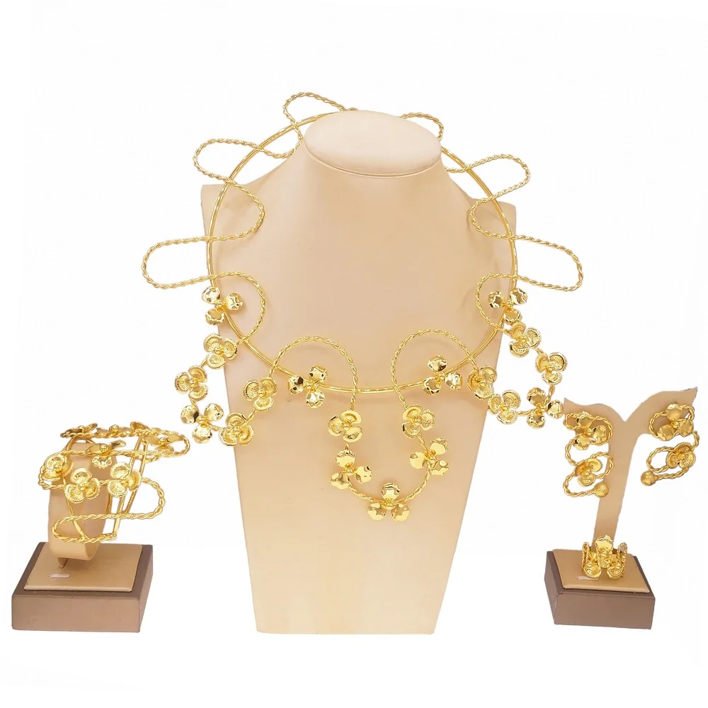 Gold Jewelry Set Brazilian Gold Wholesale Dubai Gold Jewelry