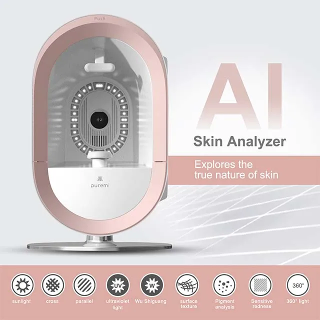 2024 New Mini AI Intelligent Cloud Algorithm Portable 3D Facials  Scanner Professional Skin Analysis Analyzer Machine for Salon