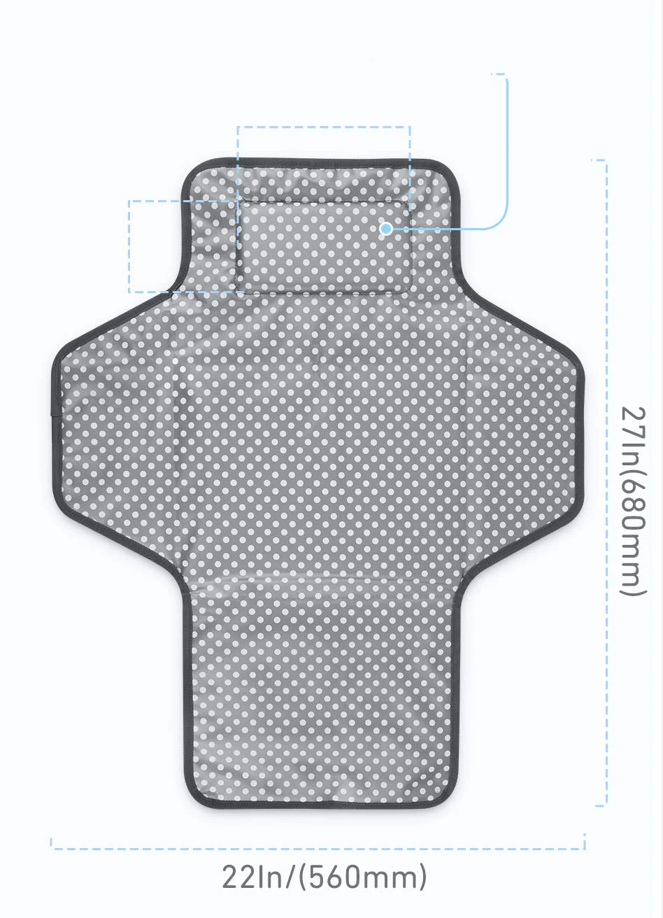 Custom Portable Excellent Newborn Baby Gifts Waterproof Changing Mat With Builtin Pillow Diaper