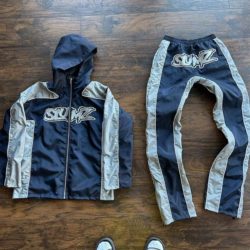 Streetwear Custom Windbreaker Tracksuit Reflective Durable