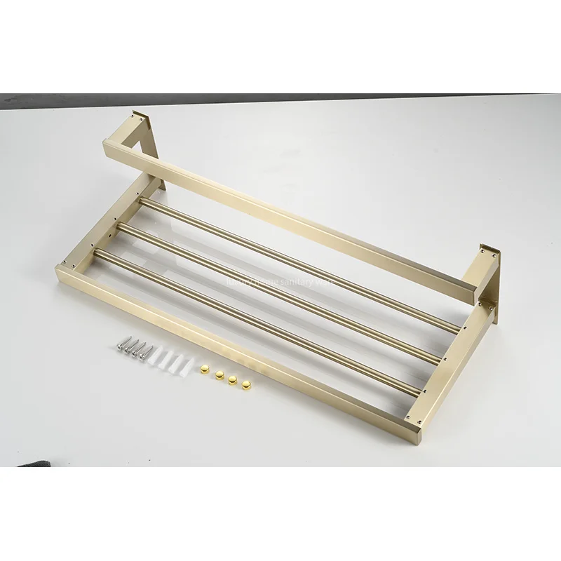 product best selling bathroom accessories wall mounted non perforated multifunctional towel rack storage rack-13
