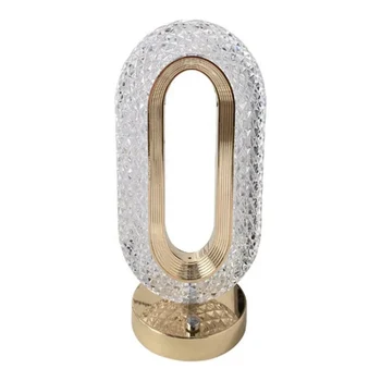 Acrylic Morden Style Luxury Led Rechargeable Usb Touch Modern Crystal Table Lamp For Bedroom Restaurant Bar