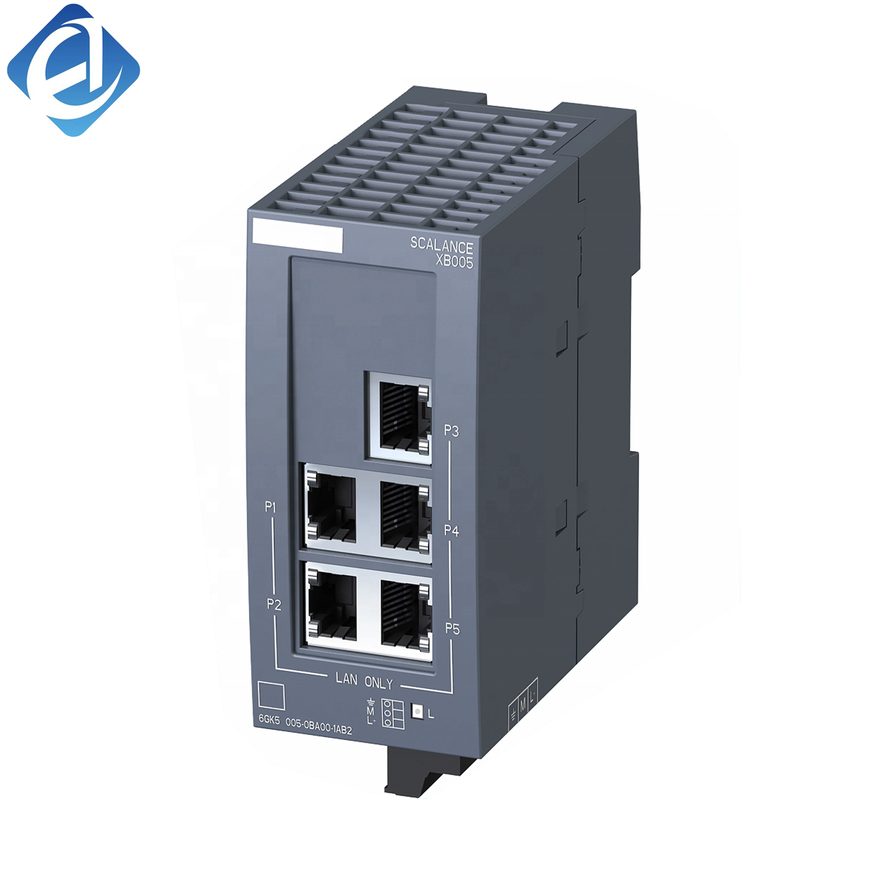 New Original 6GK5005-0BA00-1AB2 SCALANCE XB005 unmanaged industrial Ethernet switch. 5-port stable network communication, compact size, dustproof and anti-interference,
