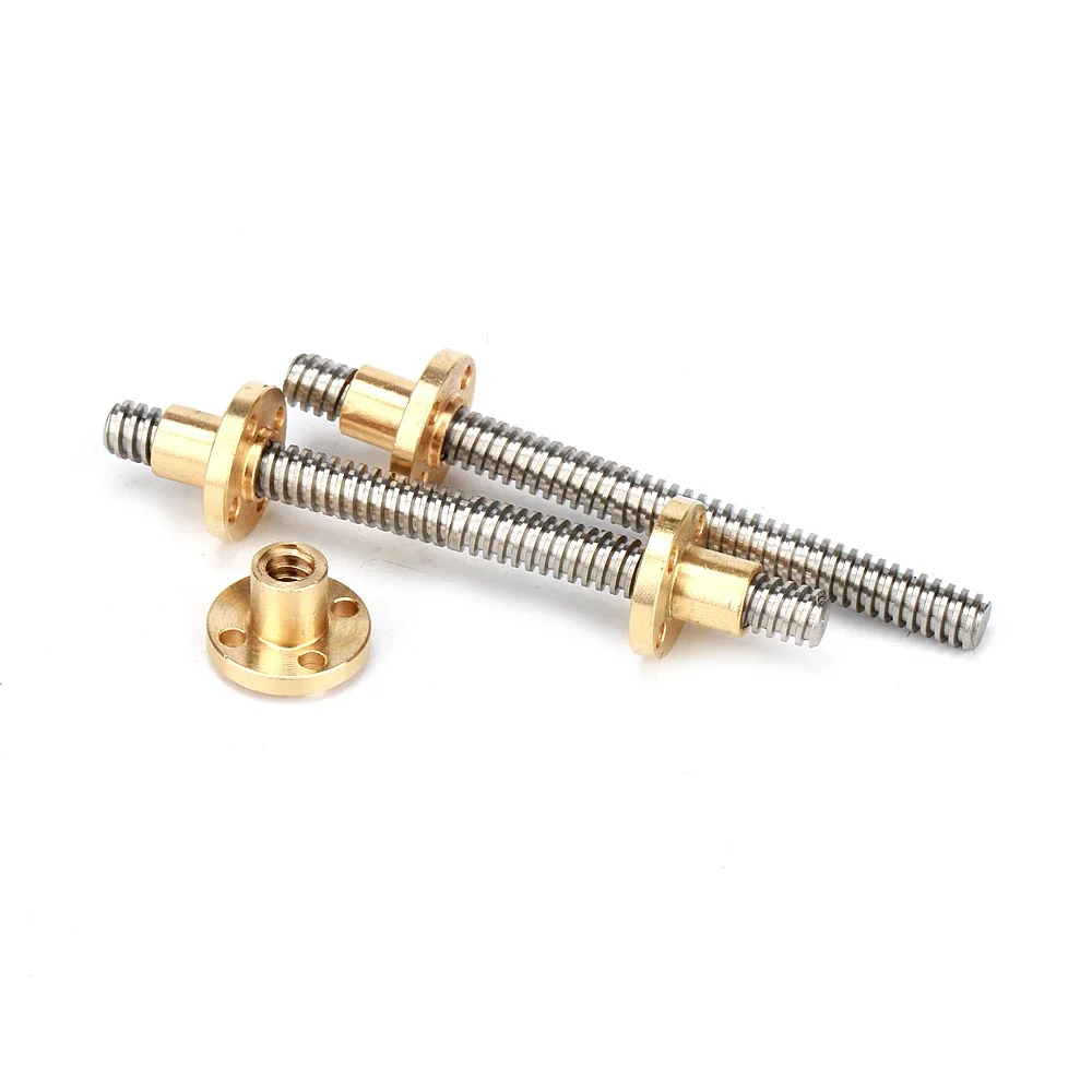 T8 T10 T12 T14 T16 T20 304 Stainless Steel CNC Trapezoidal Screw Lead Screw for 3D Print CNC Ball Screw