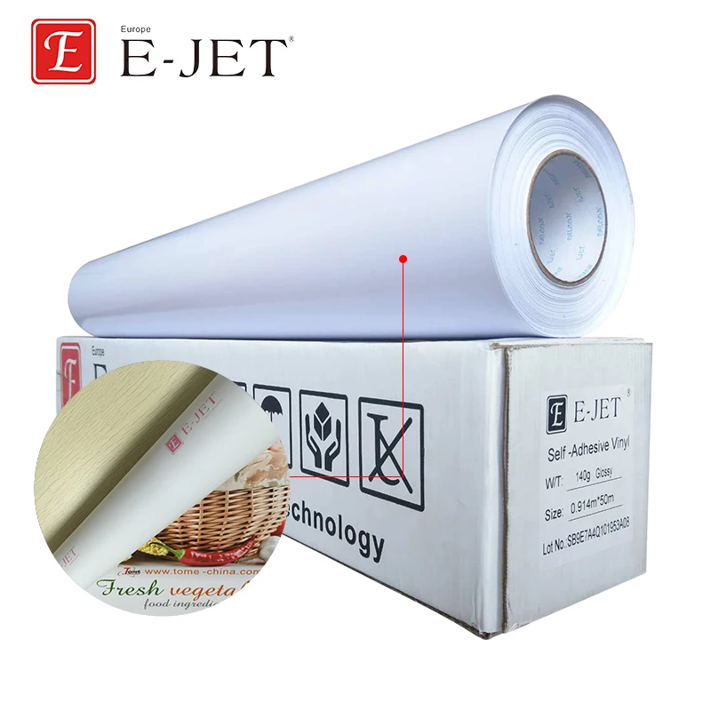 White PVC Self-Adhesive Vinyl with Removable Glue - China