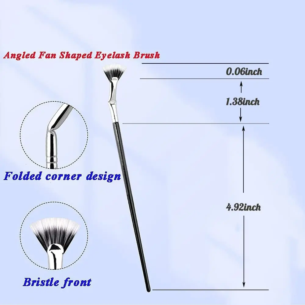 Custom Mascara Fan Brush Eyelash For Facials Folded Fanshaped Brush