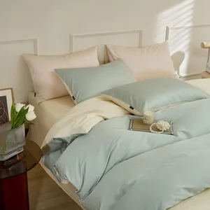 2026  New Arrival Ultra Smooth Latest Design Customize Logo 300tc/400tc Bamboo Sheets Bamboo Lyocell Bedding Set