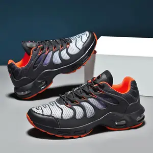 Premium Air Cushion Shoes with Breathable Fabric Upper Soft Rubber Outsole Genuine Leather Midsole All Seasons Use