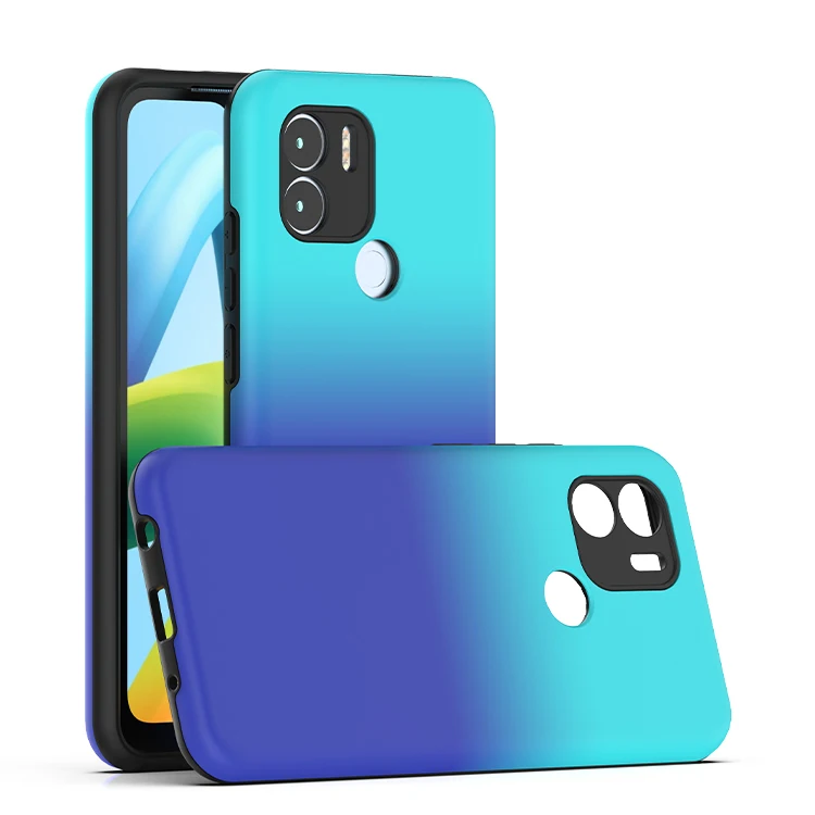 For Vivo V27 Two in One Shockproof Leather Oil Coating Gradient Color Mobile Phone Cases Hard
