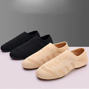 Ladies Professional Ballet Shoes Rubber-Soled Low-Heeled Cheerleading Training Shoes Outdoor Dance Shoes