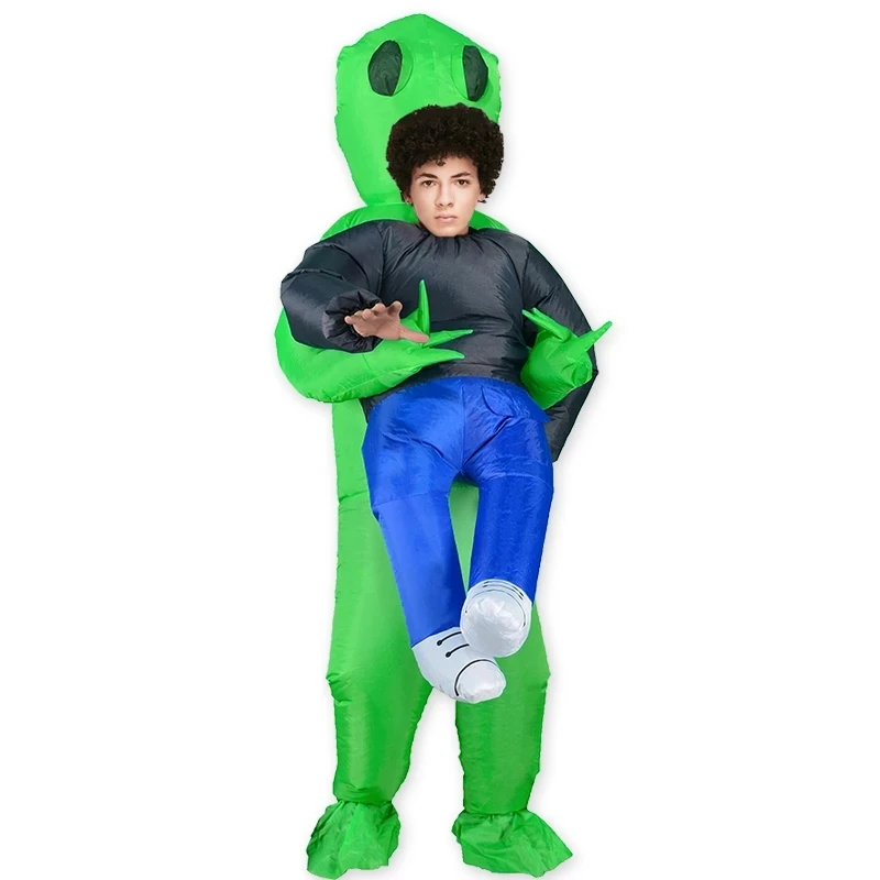 Halloween Cosplay Adult Inflatable Monster Costume Green Alien Inflatable  Costume