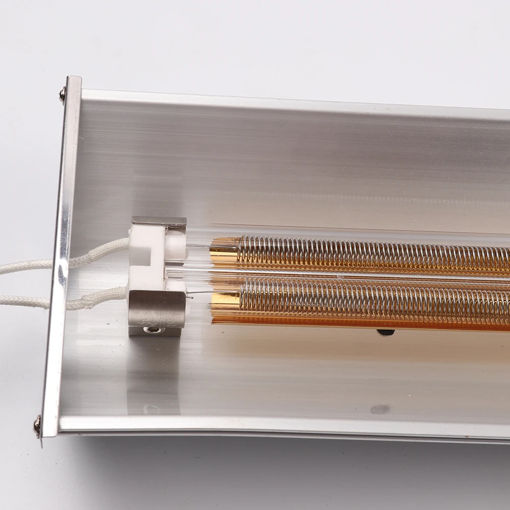 Infrared Heating Paint Drying Curing Heater Ir Lamp Gold Coated Infrared Heating Lamp With Shadelamp