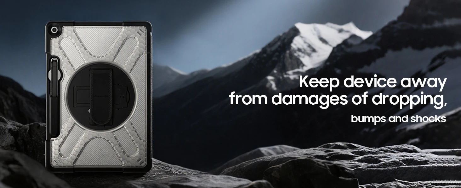 product protective case for microsoft surface pro 12 inch 360 rotating stand shockproof cover with wrist strap and pen holder-3