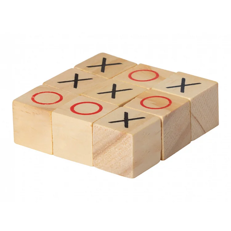 Premium Acacia Wood Tic Tac Toe Game Set - Image 3