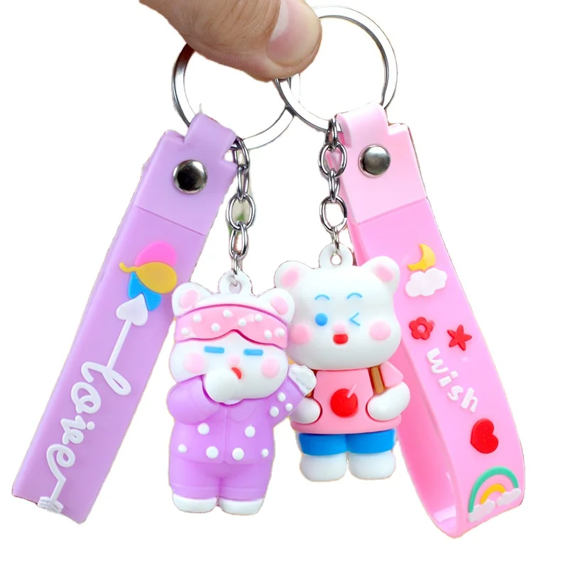 Wholesale Custom Logo 3d Pvc Soft Model Keychain Rubber Key Chain