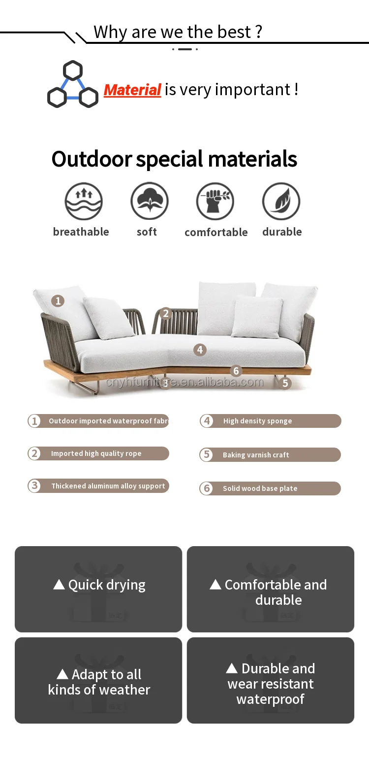 Sofa Outdoor Garden Furniture Plus Size Lounge Sets Outdoor Wooden Large Luxury Outdoor Sofa