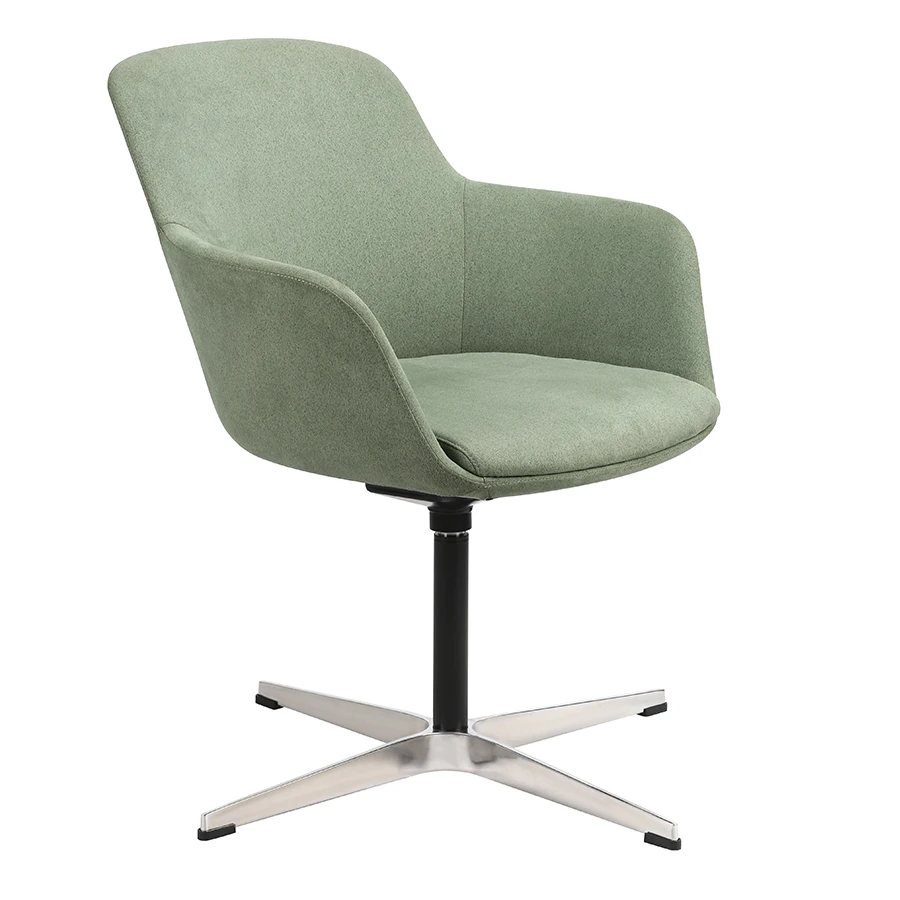 Durable Soft Green Fabric Cushion Aluminum Leg Base