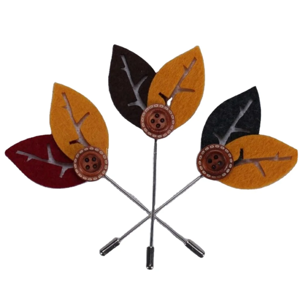 Китайская фабрика поставка металлических булавок для лацканов кожаных листьев оптовая