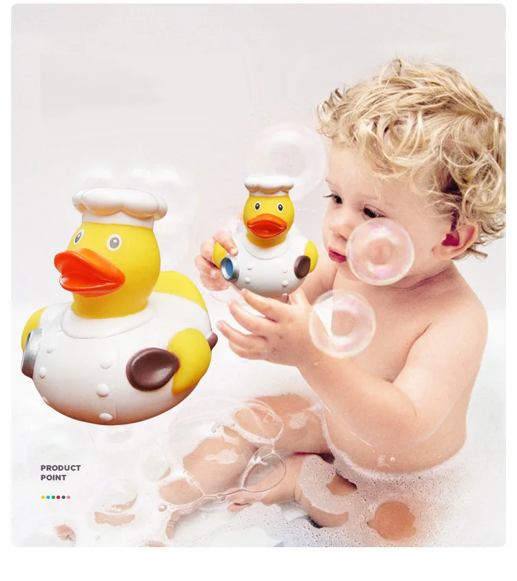 Plastic Custom Rubber Duck Bathing Beach Ducky Bathtub Swimming Yellow Duck Toys Baby Gift Party Promotional Chef Rubber Ducks