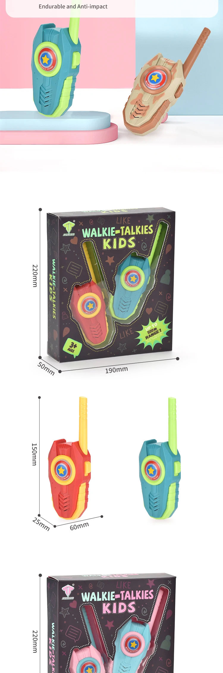 Outdoor Two Way Radio Walkie Talkie Toys Kids Long Range Walkie Talkies