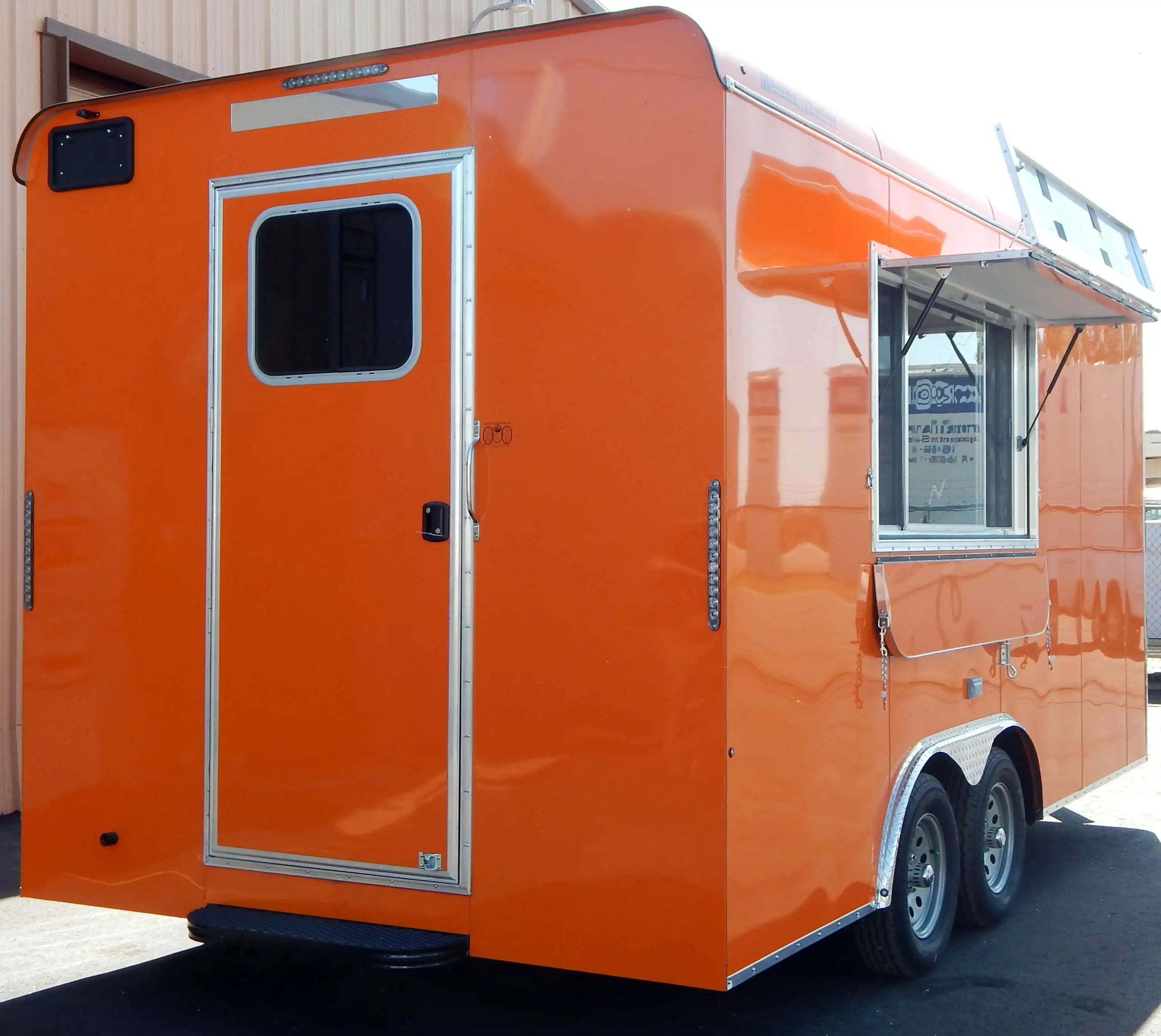 New Design Mobile Food Carts Mobile Stainless Steel Concession Trailer