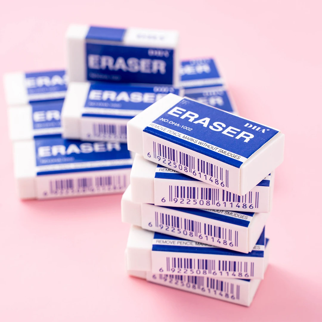 Оптовая цена милый резиновый ластик 2B для школьников белый рекламный экзамена канцелярские принадлежности