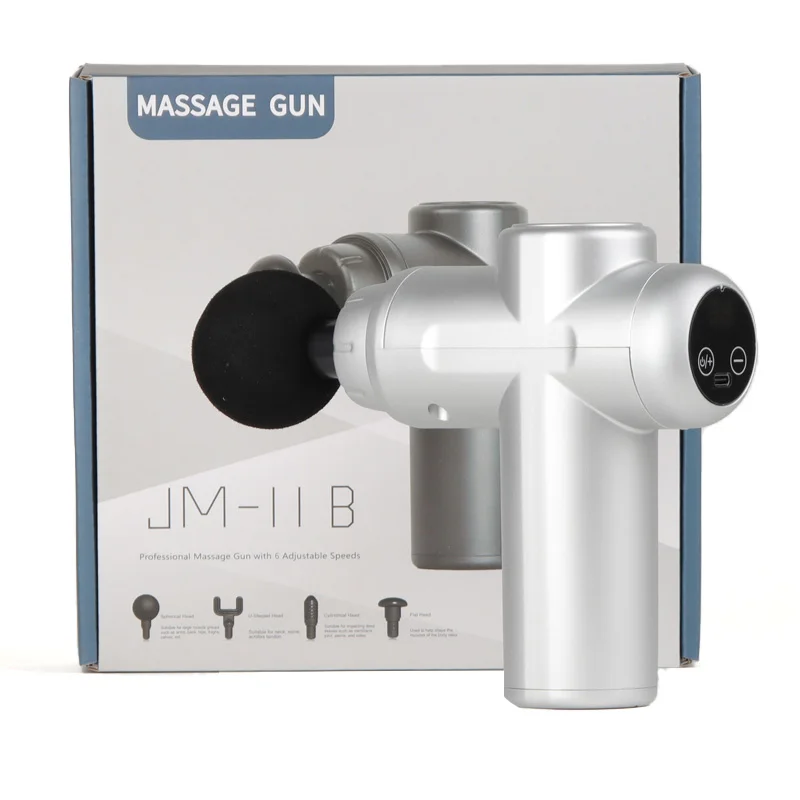 J11B Professional Mini Percussion Massage Gun | 32-Speed LCD Display with Multiple Heads