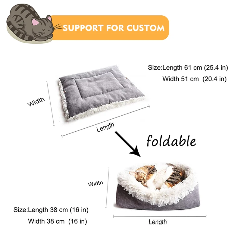 Designer logo Soft Anti-Anxiety Anti-Slip Bottom Plush for Puppy and Cats dog bed factory