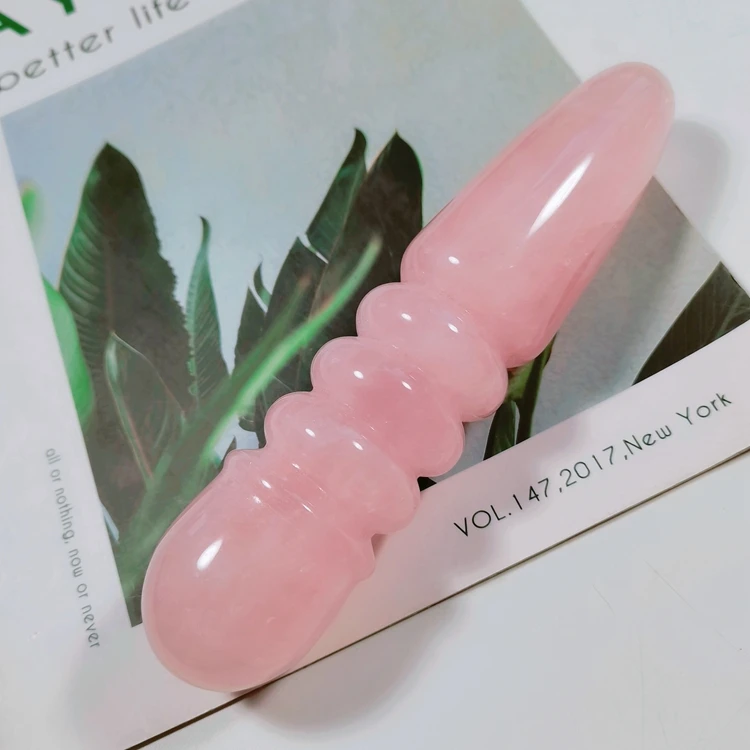 Crystal Rose Quartz Vibrator Massage Wand for Women