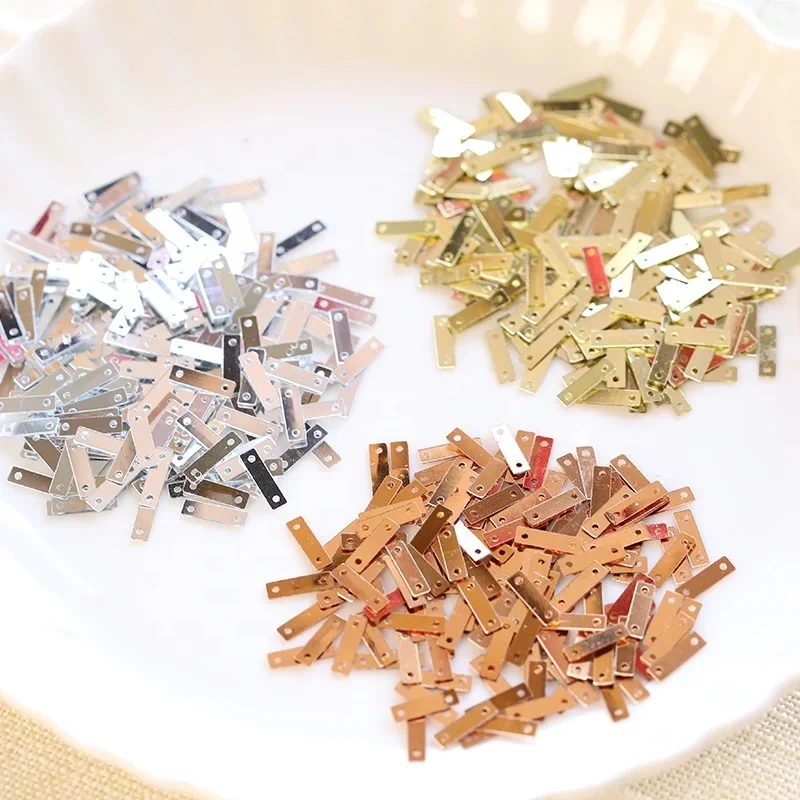 Factory Wholesale Bulk Loose PVC Rectangle Craft Sequins for Wedding Dress