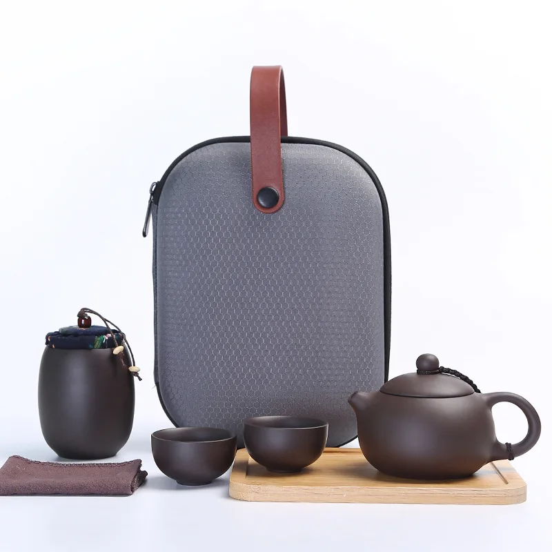 Ceramic Teapot Chinese Teawere Retro Designer Cool Purple Sand Ceramic  Teapot Set Travel Kong Fu Tea