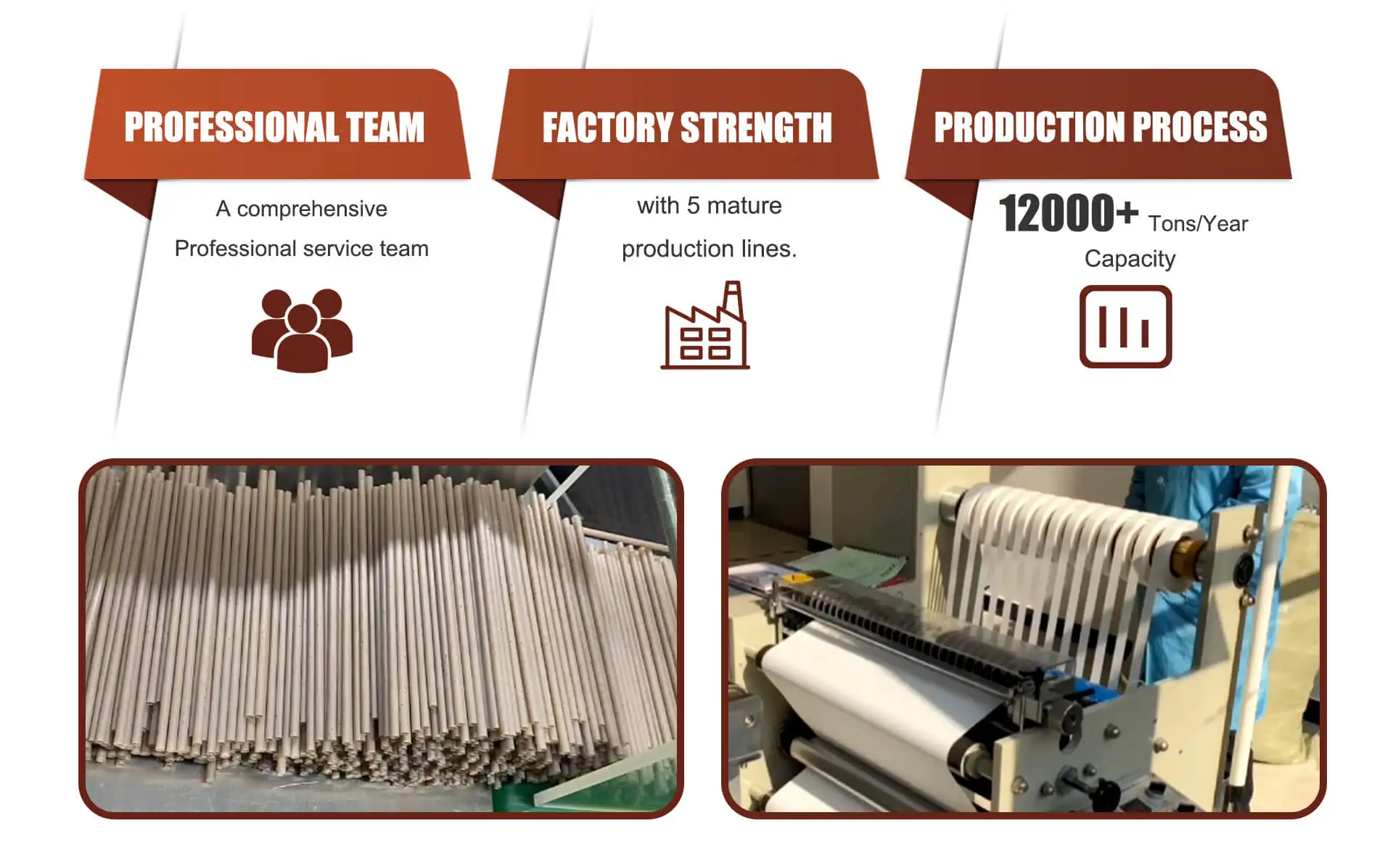 New Compostable Coffee Bagasse Straw, Coffee Waste Straw, Coffee Bean Straw With Paper Individual Wrap Package