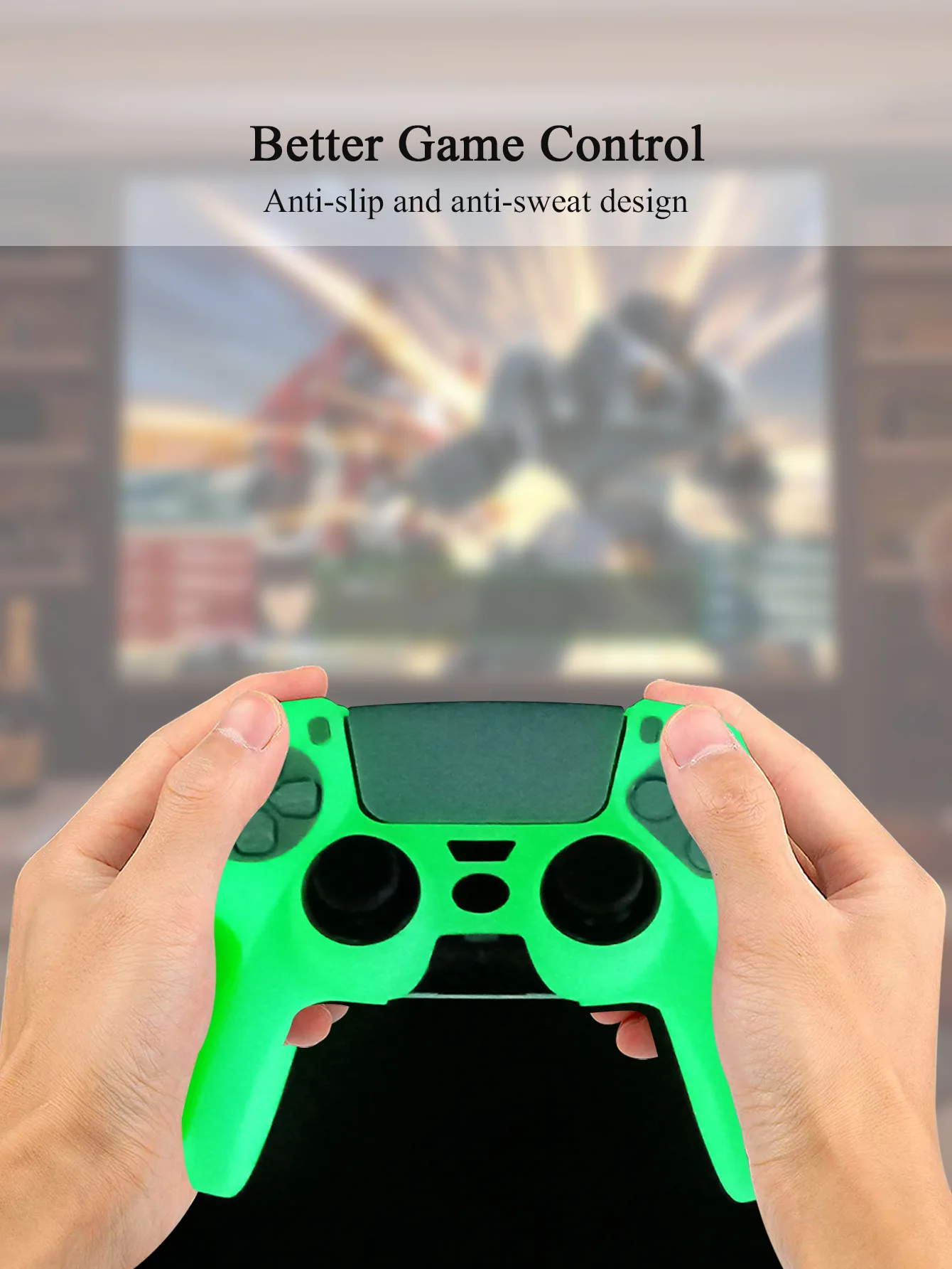 Soft Touching Cases ForPS5 Gaming Controller Silicone Cover Accessories Protection Night Light Shockproof Cover factory