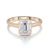 Real solid 14k Gold moissanite diamond ring