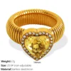 Yellow zircon gold ring