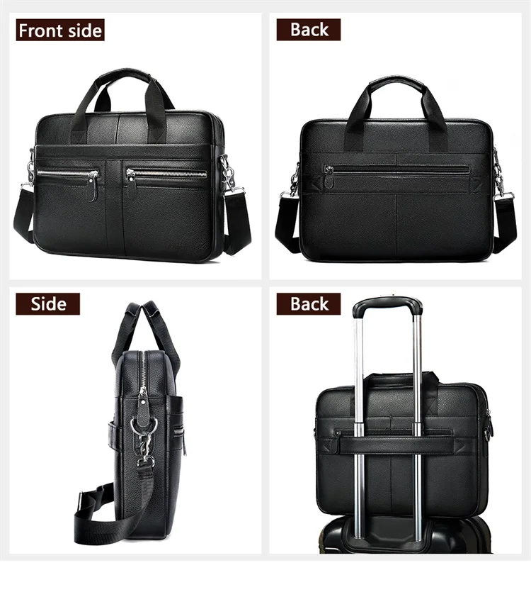 Design Business Laptop Waterproof Computer Handbag Coffee Men Bag Soft ...