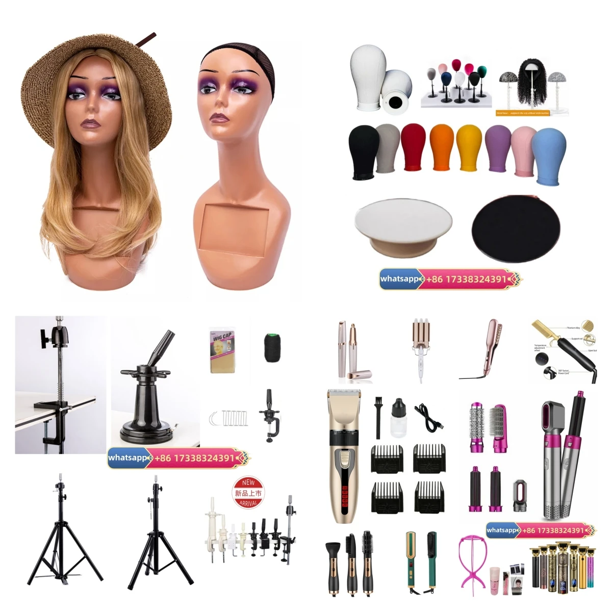 Female Adjustable Stand Wig Display Mannequin Head Model Head For