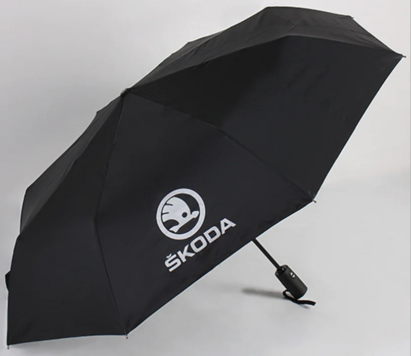 High Quality Travel Foldable Windproof 3 Folding Promotion Printing Auto Open Umbrella With Customer Logo Print
